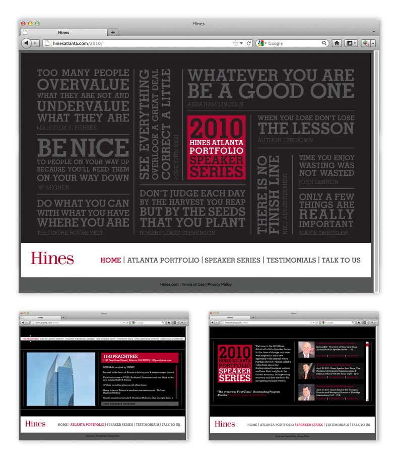 Hines 2010 Website