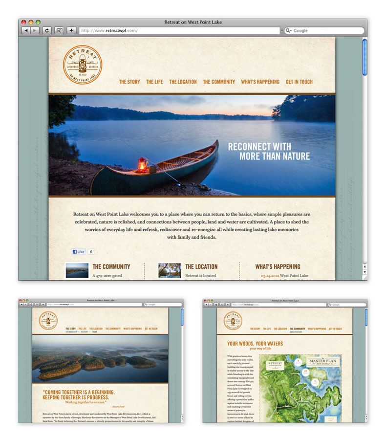 Retreat on West Point Lake Website