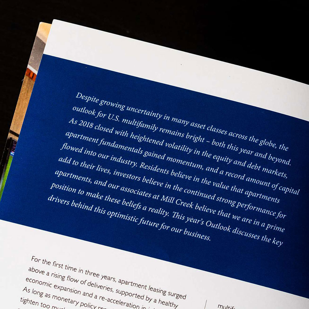 Mill Creek Residential Outlook Book